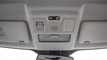 punch ev interior roof mounted controls sunroof cabin light controls