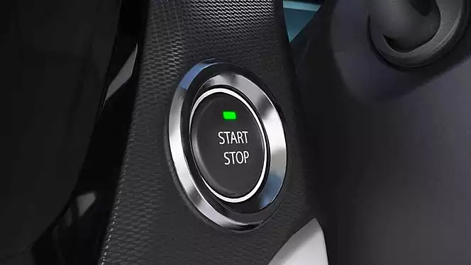 tigor ev interior engine start button