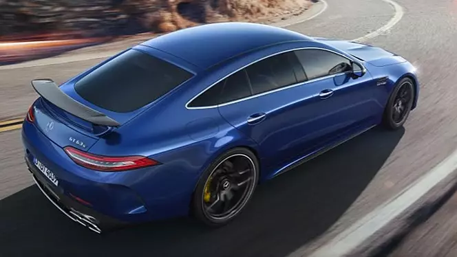 amg gt 4 door coupe exterior rear view