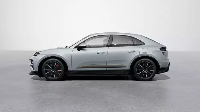 macan turbo ev exterior left side view