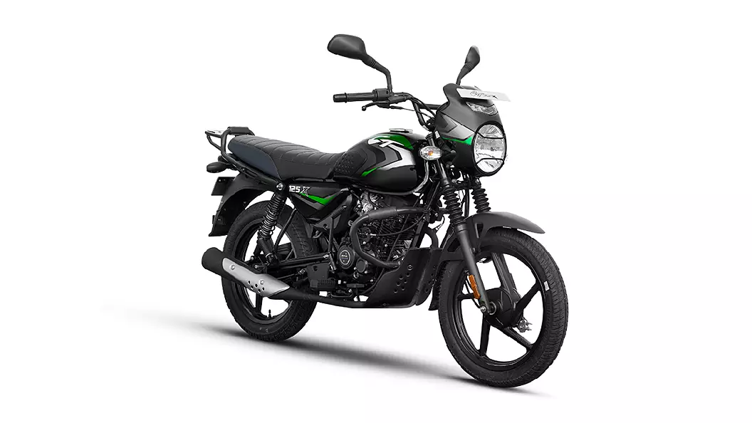 bajaj select model ebony black with green decals 1669291901954