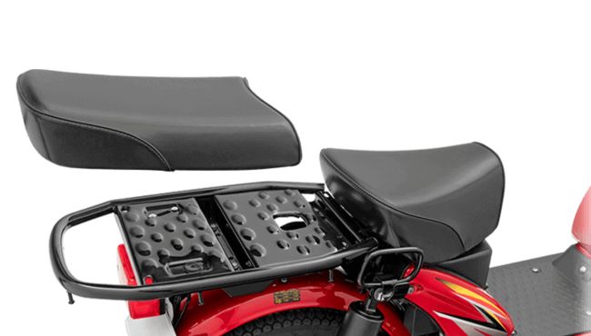 TVS XL100 back seating space