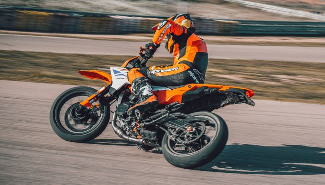 KTM 390 SMC R action image