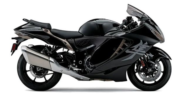 Suzuki Hayabusa Glass Sparkle Black Metallic Mat Titanium Silver