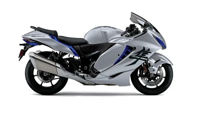 Suzuki Hayabusa Metallic Mystic Silver Pearl Vigor Blue