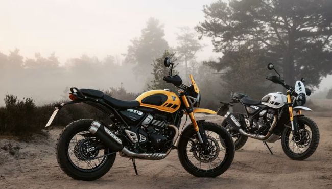 Triumph Scrambler 400 XC dual view
