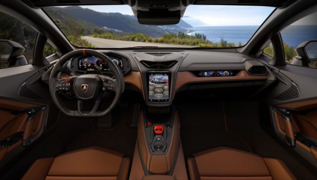 lamborghini temerario interior dashboard view